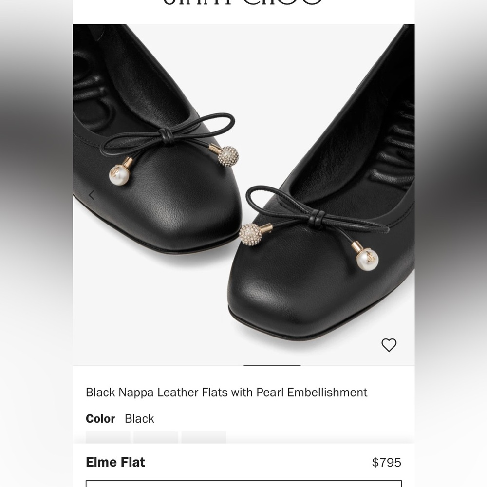 Jimmy Choo Elme Flats size 38 (size 7.5 US)